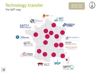 Technology transfer Regionalized
C&TTOs: SATT
The SATT map
 