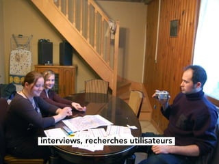 interviews, recherches utilisateurs
 