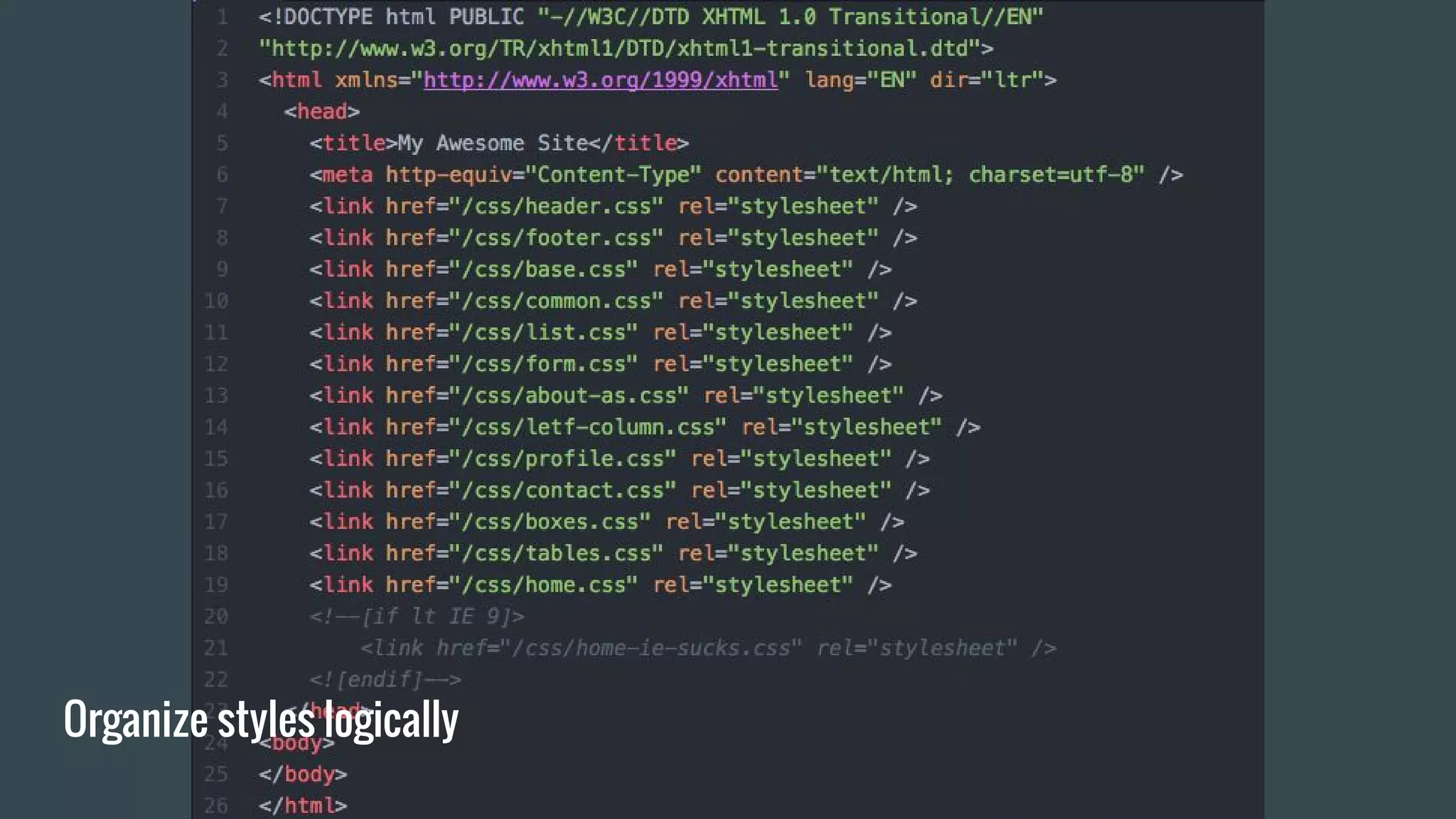 Organize styles logically 