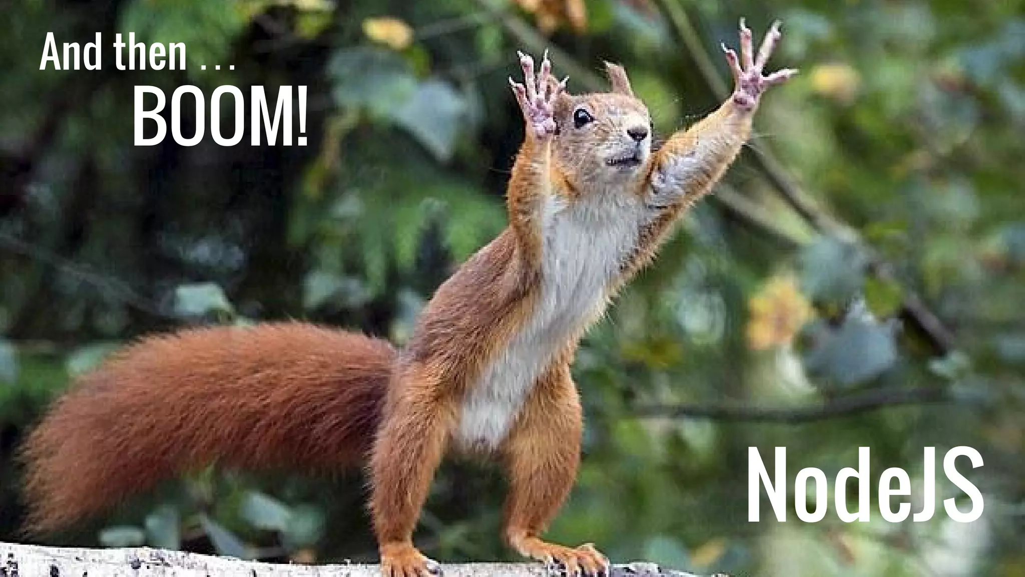 And then … BOOM! NodeJS 