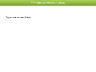 Мультиразумная система



Водитель автомобиля
 