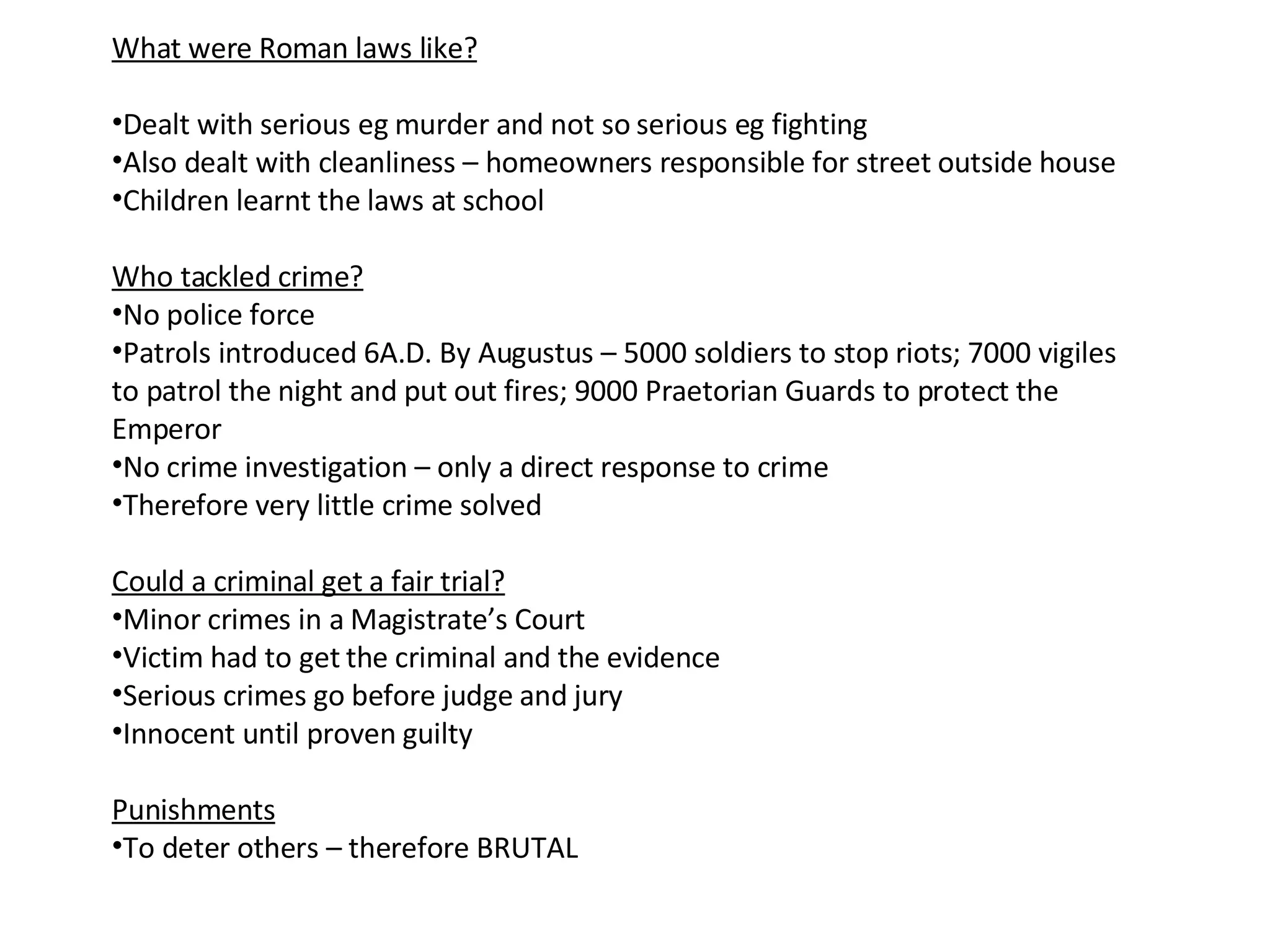 Roman Crime And Punishment PPT