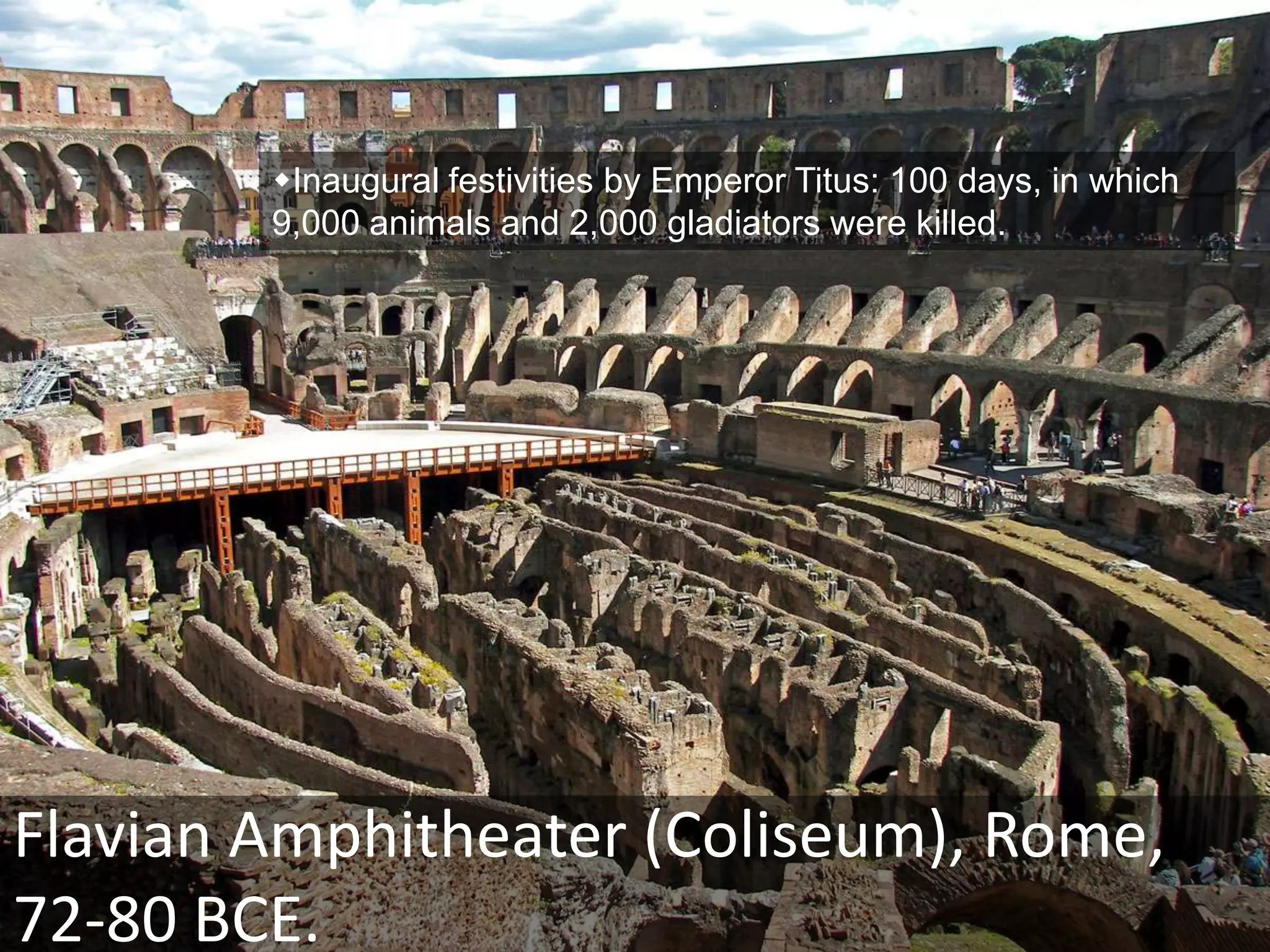 Diagram of an archDiagram of a barrel vaultVaults supported the seats and substructure of the Coliseum.
