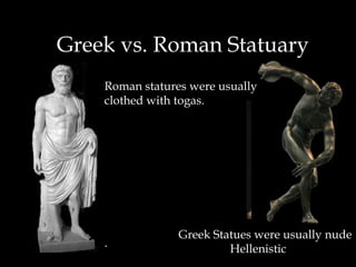 greek vs roman art
