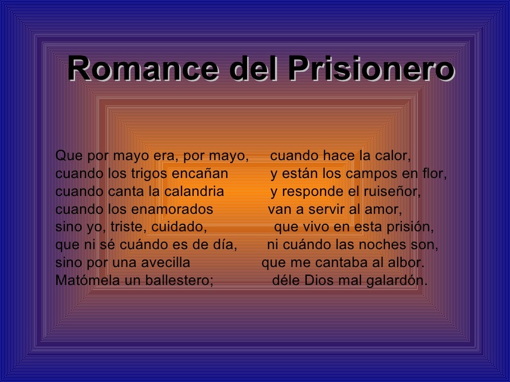 Romance Del Prisionero Correcte!