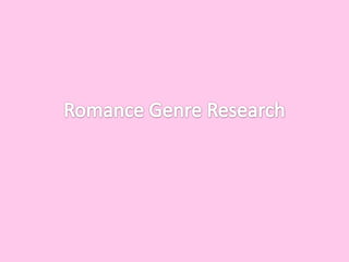 Romance Film Genre Research