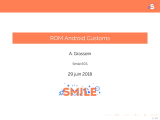 ROM Android Customs
A. Grassein
Smile ECS
29 juin 2018
1 / 54
 