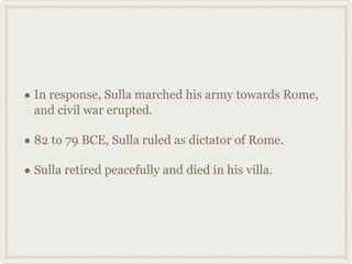 Sulla Reforms Roman empire | PPT