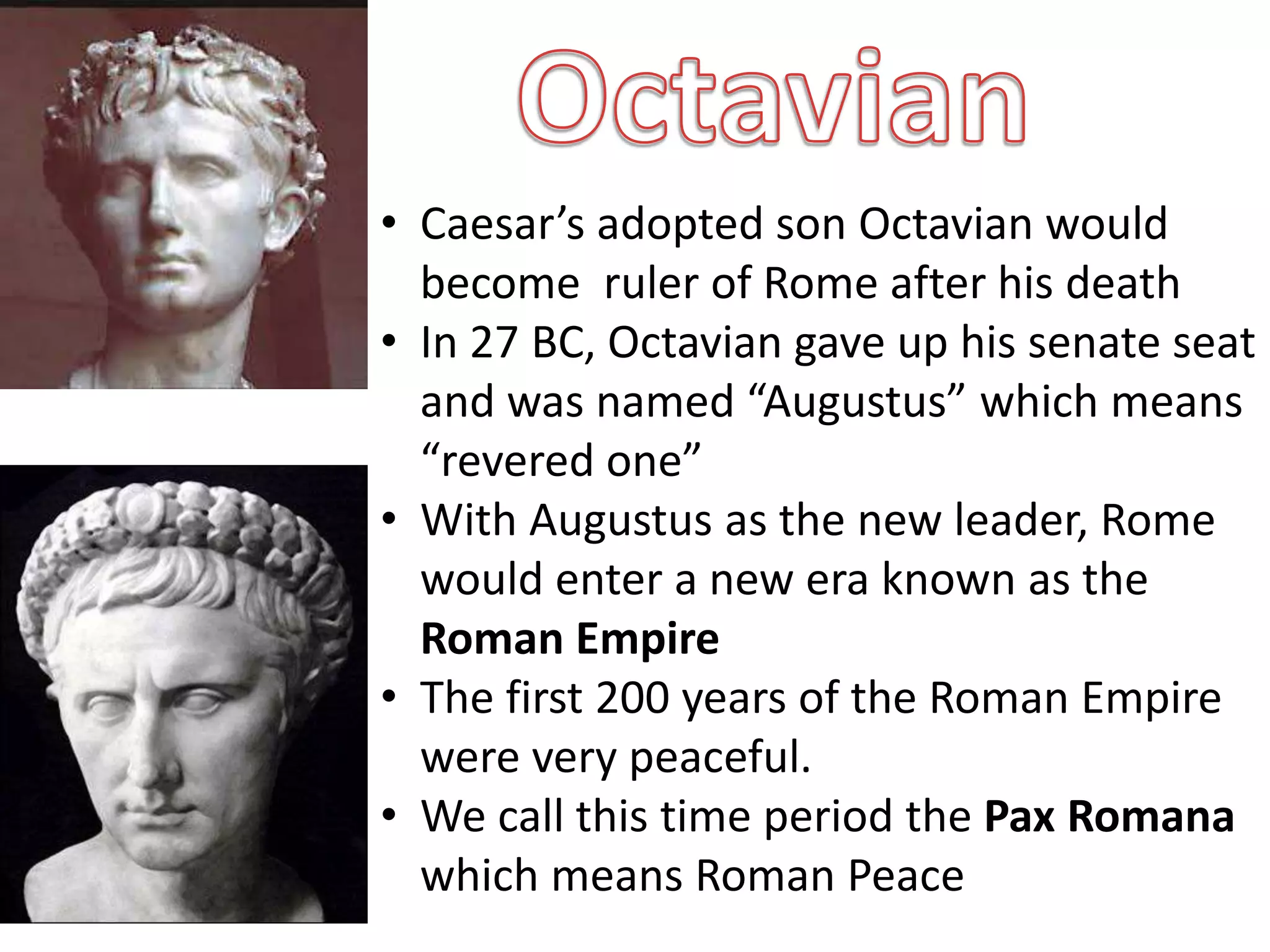 Roman empire lesson 3 republic to empire | PPT