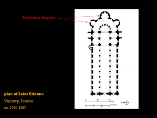 Radiating chapels




plan of Saint Etienne
Vignory, France
ca. 1050-1057
 
