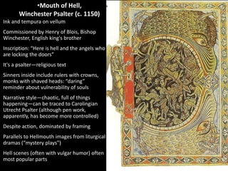 Capital: Suicide of Judas
Location: Cathedral of Saint Lazare in Autun, France
Artist: Gislebertus
Date: 12th century
Medium: Rigid stone work with skilled amount of texture
Period: Found in the Romanesque period
Purpose: This piece of art depicts various biblical scenes and figures. This Sculpture also was made to represent
the agonies and passions of the Christian Faith.
How artist achieved
Purpose: The artist achieved this purpose by clearly showing the betrayal
of Christ in the sculpture.
Unique features: The stonework presented in this piece of work is very
Unique. The detail used is also extremely pericise.
Similar works: The prophet of Ezekiel is another work of similar art.
This sculpture is also made from the same type of stone and its purpose
Was to also portray the agonies and passions of the Christian Faith.
Aspects of Romanesque art: Some aspects of Romanesque art include
The sculpture portrays the agony of Christian Faith which is mainly portrayed by Christ betraying Judas.

 