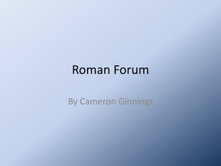 Roman Forum By Cameron Ginnings 