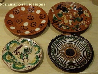 Romanian ceramic saucers 