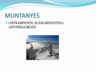 MUNTANYES
 OSTKARPATEN, SUDKARPANTEN I
 APUNSEGURGEN
 