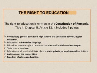 Romanian educatioanal system