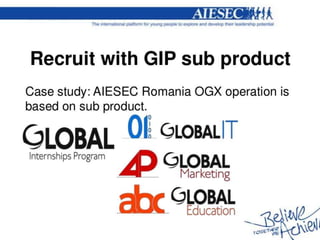 oGIP Sub-Products, AIESEC Romania
