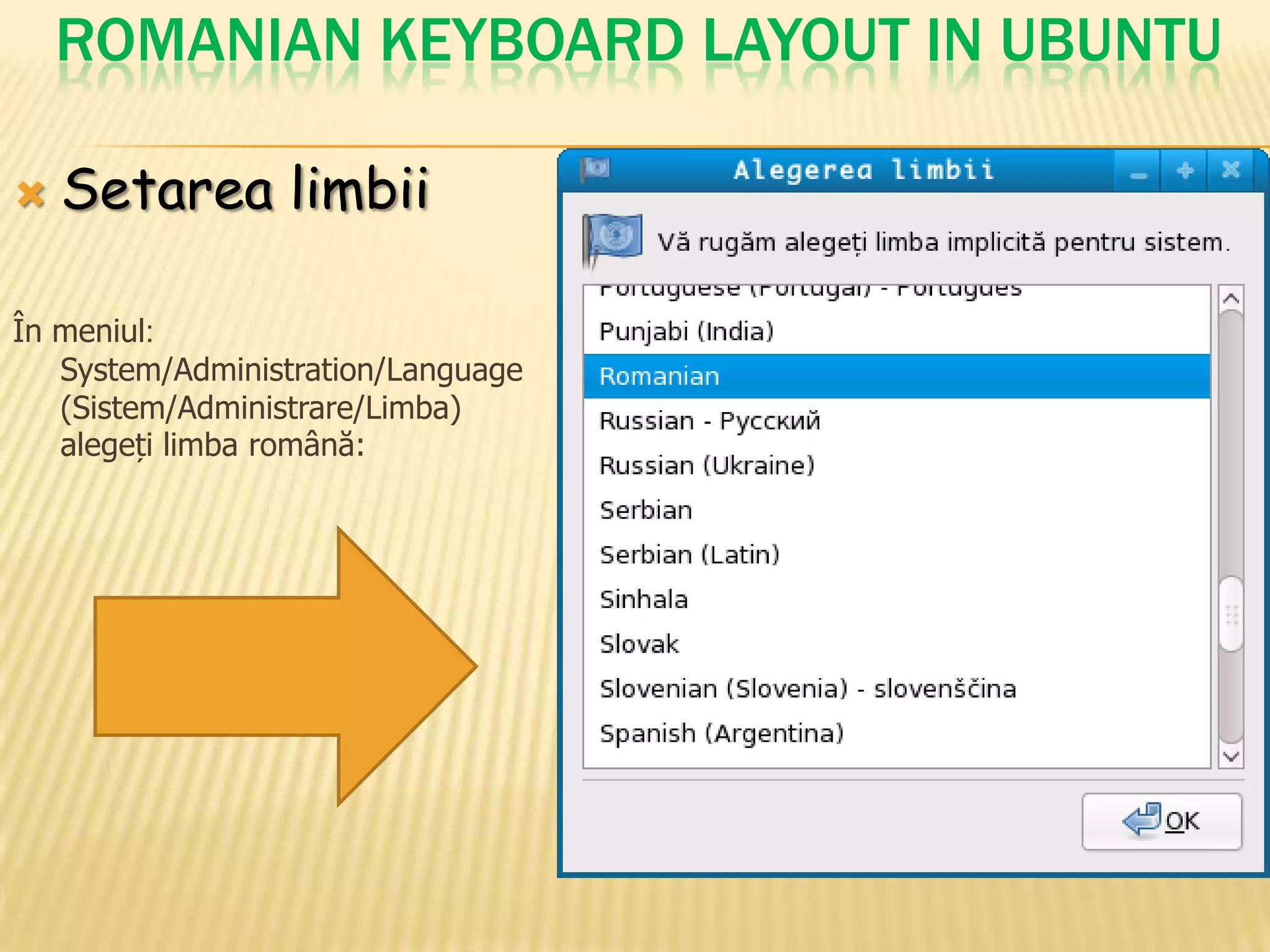 Romanian keyboard layout in ubuntu | PPT