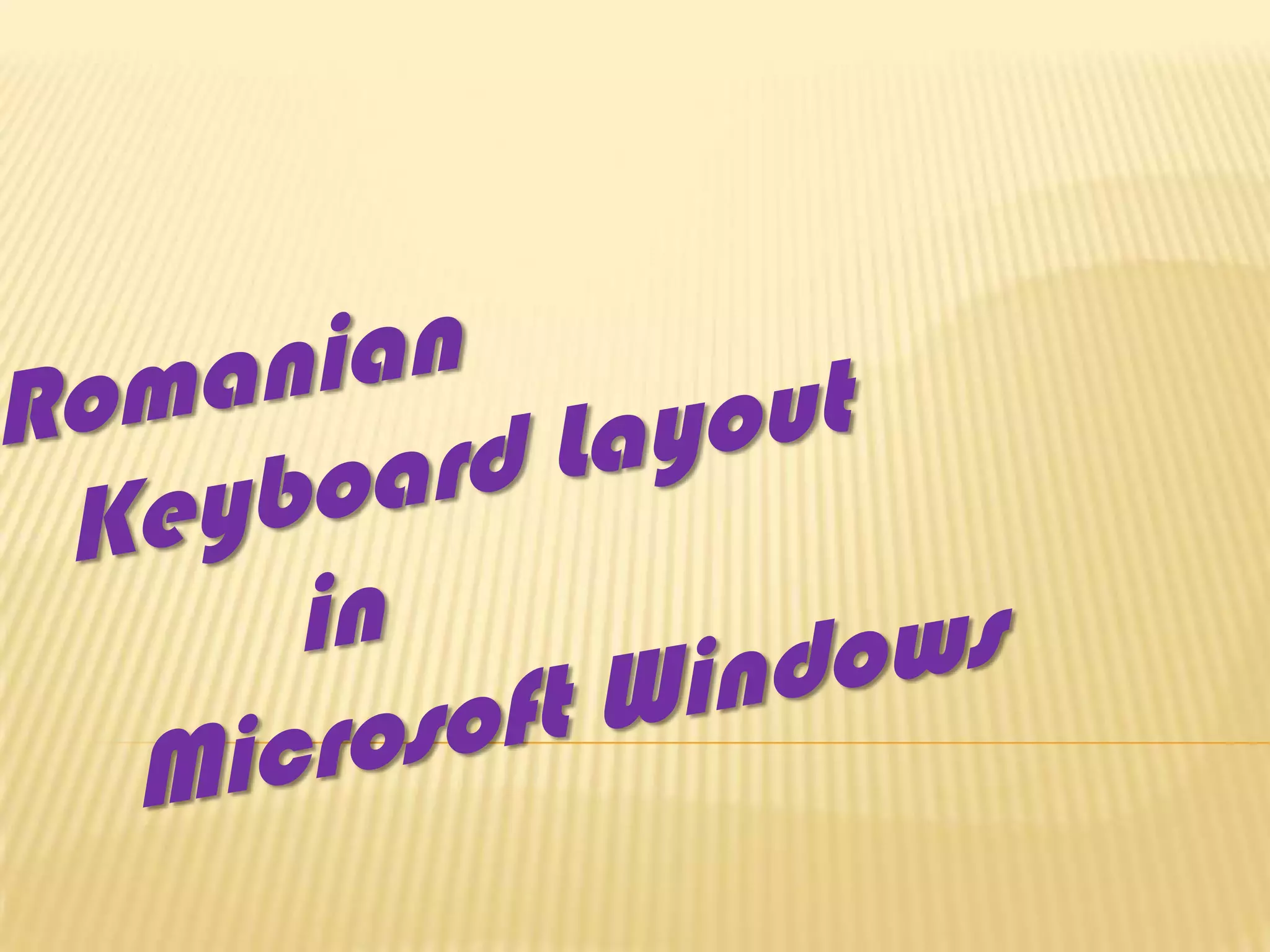 Romanian Keyboard Layout in Microsoft Windows