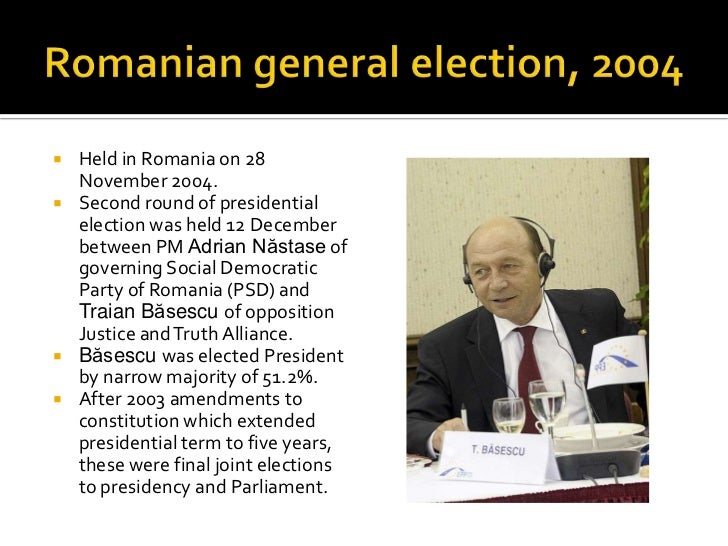 Romanian presidential elections of 1990, 1992, 1996, 2000, 2004, 2009…