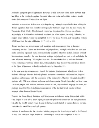 The history of Roman Law | DOCX
