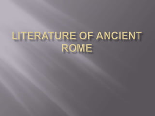 Literature of Ancient Rome 