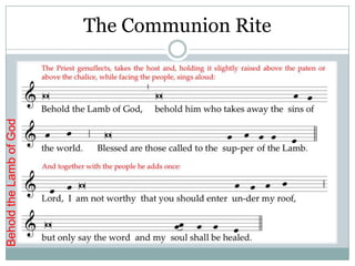 The Communion Rite



                                lord I am
Behold the Lamb of God
 