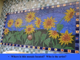 Where is this mosaic located?  Who is the artist? 