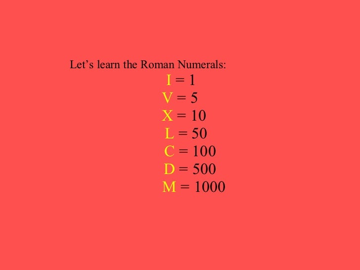 Roman Numeral