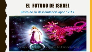 EL FUTURO DE ISRAEL
Resto de su descendencia apoc 12:17
 