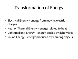 Transformation of Energy Powerpoint Presentation | PPTX