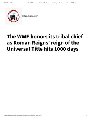 Roman Reigns’ reign of the Universal Title hits 1000 days.pdf