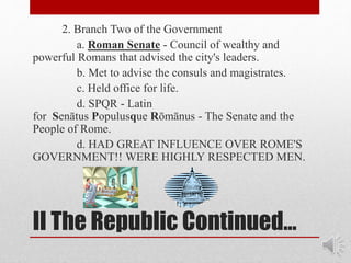 Roman Republic Notes Roman Republic Notes 2015 | PPT