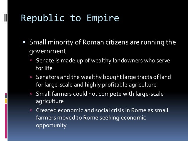 Roman republic to empire