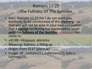 Romans Chapter 11, Replacement Theology, The Olive Tree, John Piper, …