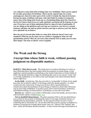 Romans 14 Commentary