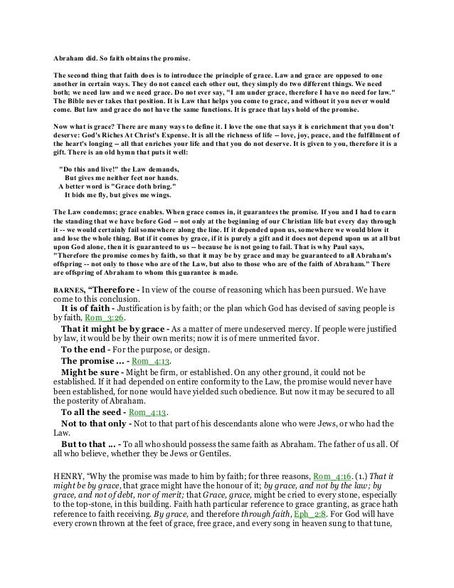 Romans 4 Commentary