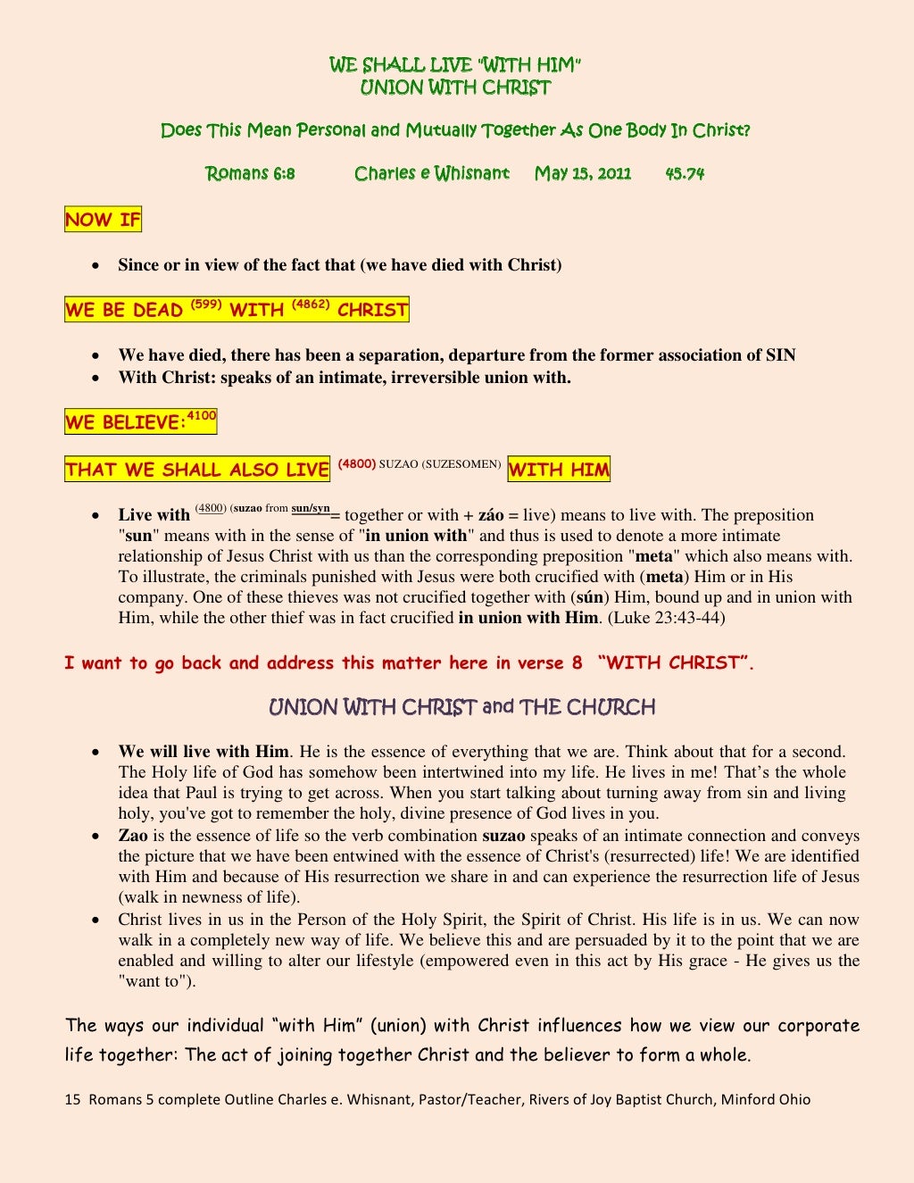 Romans 6 outline complete