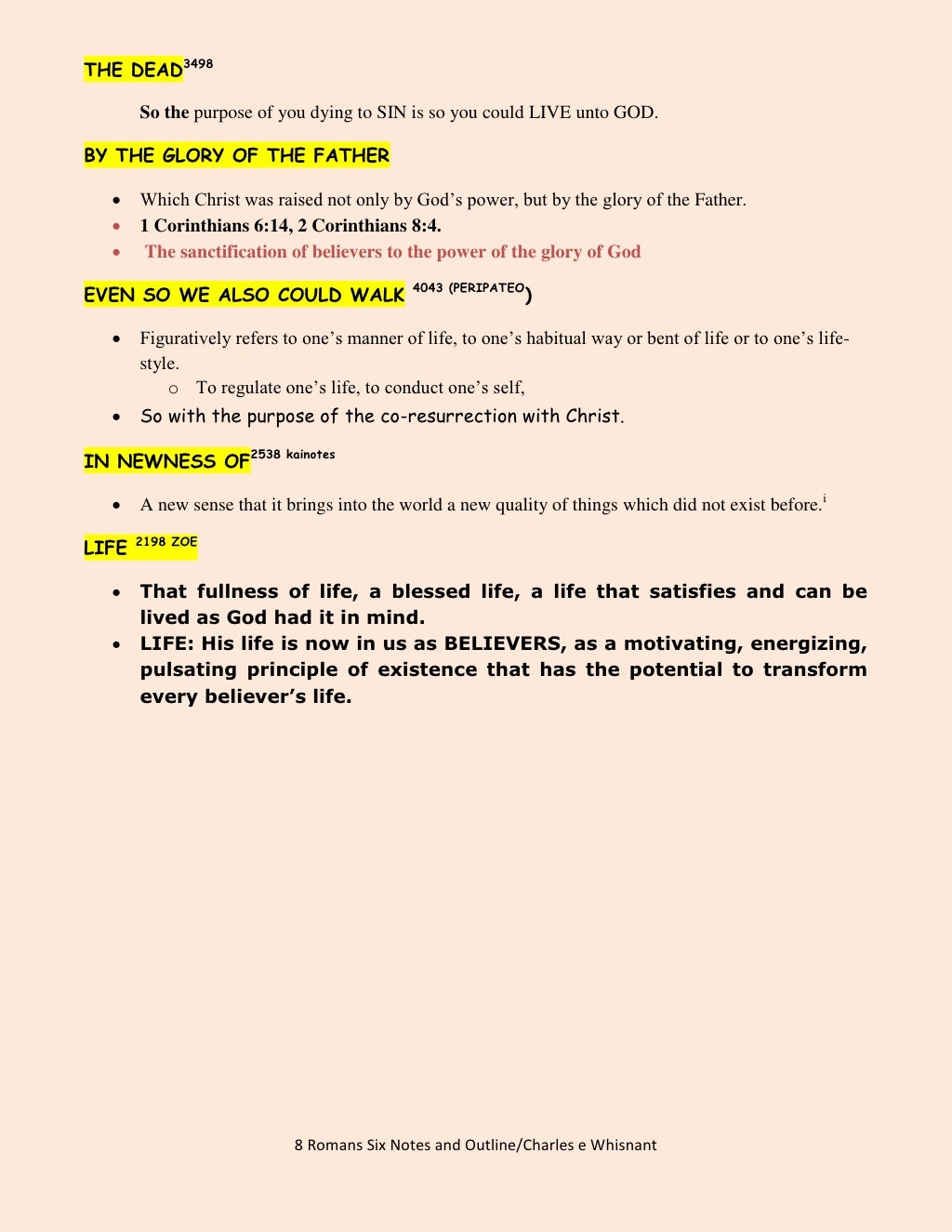 Romans 6 outline complete