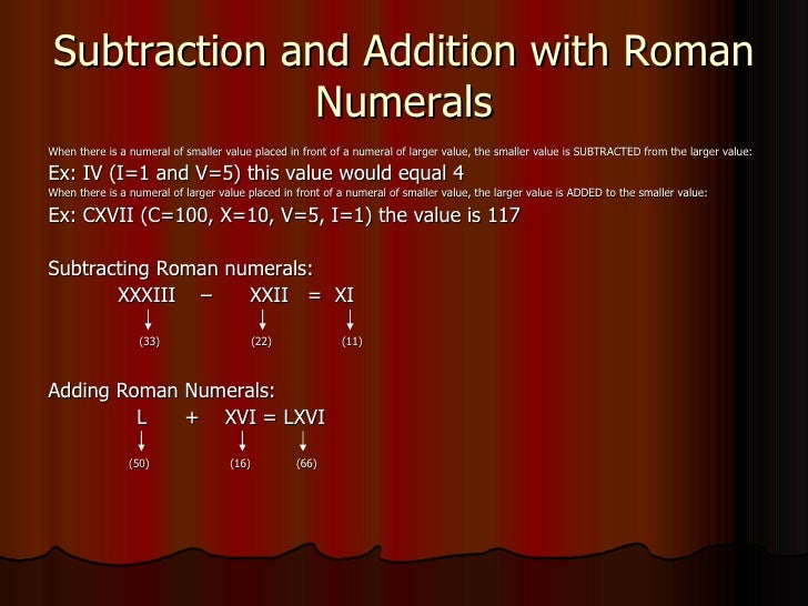 Romans And Their Numerals