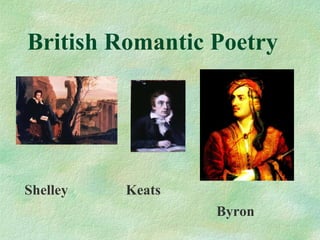 British Romantic Poetry Shelley Keats Byron 