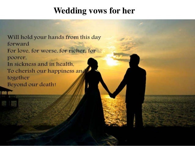 Romantic Wedding Vows For Her
