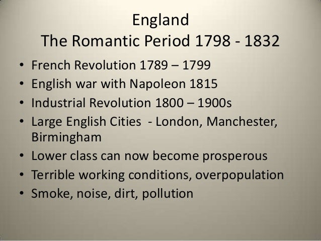 Romantic era historical events image