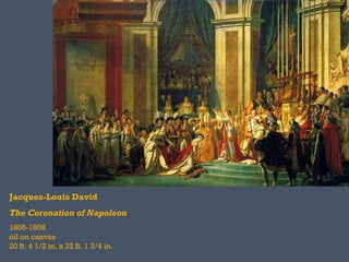 Jacques-Louis David
The Coronation of Napoleon
1805-1808
oil on canvas
20 ft. 4 1/2 in. x 32 ft. 1 3/4 in.
 
