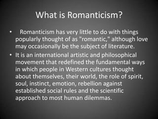 Romanticism & frankenstein | PPT