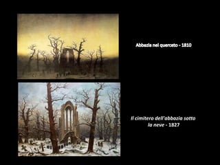 Il cimitero dell'abbazia sotto
la neve - 1827
 