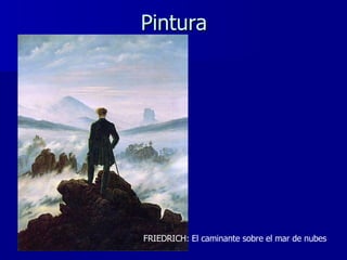 Pintura FRIEDRICH: El caminante sobre el mar de nubes 