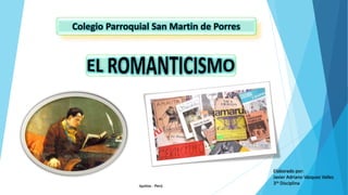 Colegio Parroquial San Martin de Porres
Elaborado por:
Javier Adriano Vásquez Valles
3ro DisciplinaIquitos - Perú
 