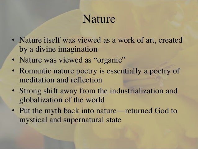 Romanticism and nature essays