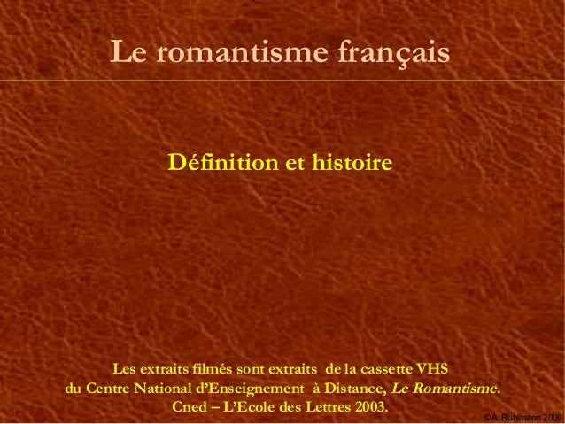 Dissertation franais sur le romantisme