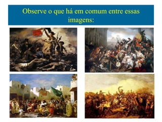 “Para romper com a postura racional da
estética árcade, o Romantismo interpreta a
realidade pelo filtro da emoção. Combinada
`originalidade e ao subjetivismo, a expressão das
emoções definirá os princípios da nova
produção artística.”
(ABAURRE e outros, UNO internacional. Módulo 8, p. 10)
 